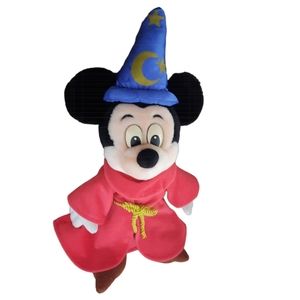 Disney's Fantasia Mickey Mouse Sorcerer’s Apprentice Plush 17" Excellent Conditi